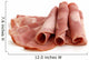 Cured Meat Isolated on White Background Wall Decal