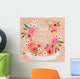 Vintage card with floral wreath. Save the date. 
