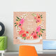 Vintage card with floral wreath. Save the date. 