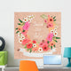 Vintage card with floral wreath. Save the date. 
