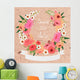Vintage card with floral wreath. Save the date. 
