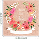 Vintage card with floral wreath. Save the date. 