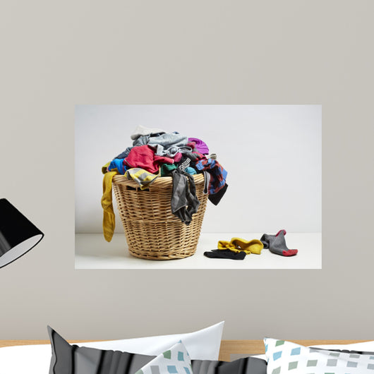 Overflowing laundry basket 