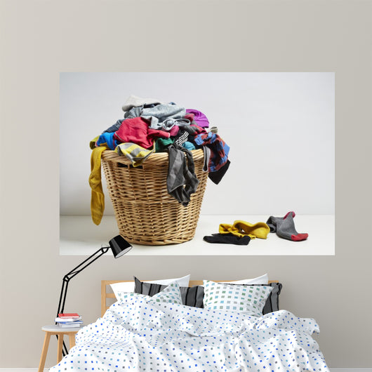 Overflowing laundry basket 
