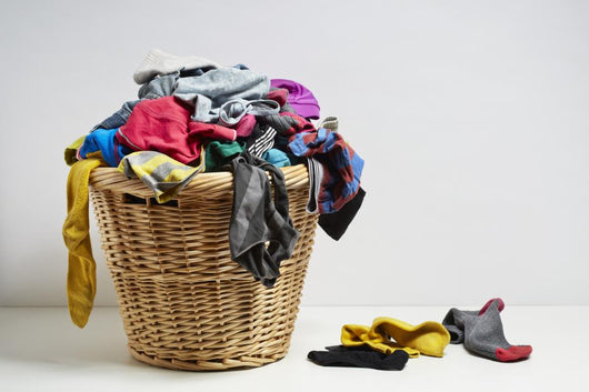 Overflowing laundry basket 