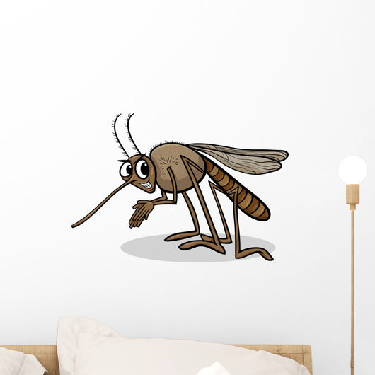 mosquito insect cartoon illustration Wall Decal