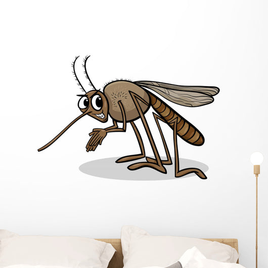 mosquito insect cartoon illustration Wall Decal