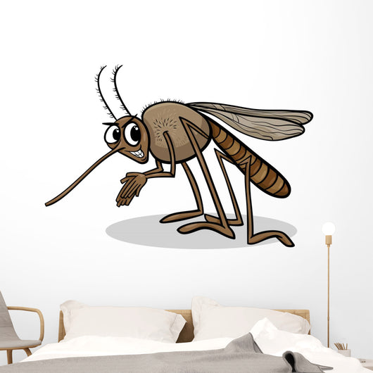 mosquito insect cartoon illustration Wall Decal