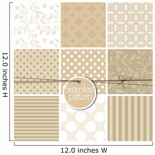 Set Cute Seamless Patterns Wall Decal