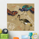 Seamless Pattern with Peacock Wall Decal