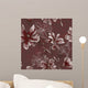 Floral Seamless Pattern with Wall Decal Design 1
