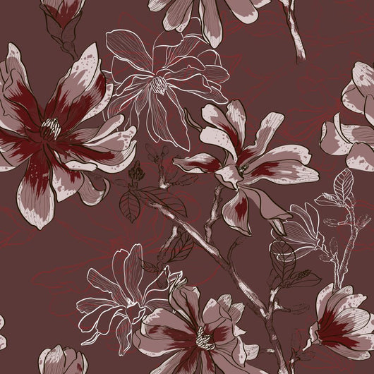 Floral Seamless Pattern with Wall Decal Design 1