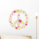 Peace sign flowers Wall Decal