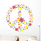 Peace sign flowers Wall Decal