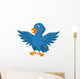 Blue Bird Cartoon Wall Decal