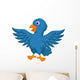 Blue Bird Cartoon Wall Decal