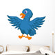 Blue Bird Cartoon Wall Decal