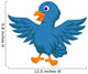 Blue Bird Cartoon Wall Decal