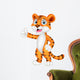 Cute tiger cartoon giving thumb up Wall Decal