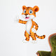 Cute tiger cartoon giving thumb up Wall Decal