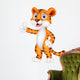 Cute tiger cartoon giving thumb up Wall Decal