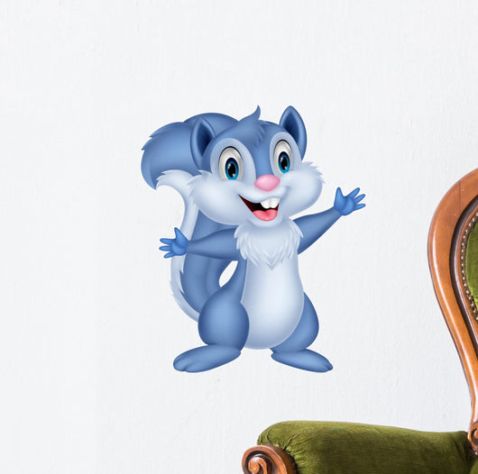 Cute squirrel cartoon waving Wall Decal