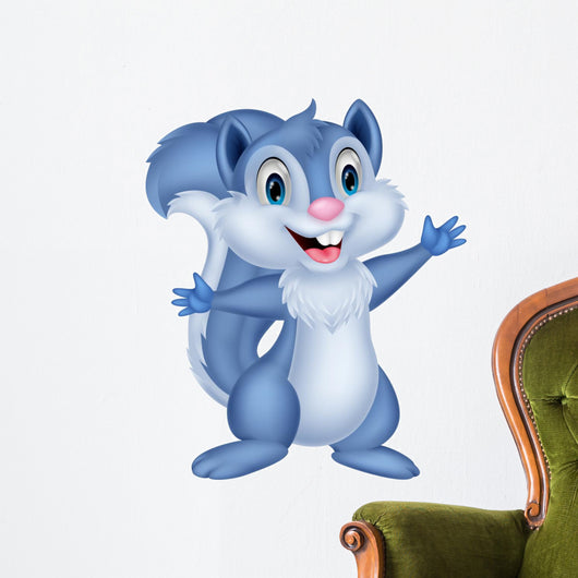 Cute squirrel cartoon waving Wall Decal