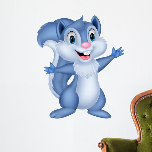 Cute squirrel cartoon waving Wall Decal