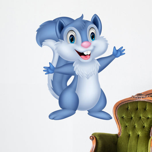 Cute squirrel cartoon waving Wall Decal