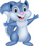 Cute squirrel cartoon waving Wall Decal