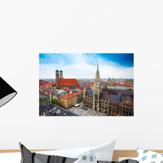 Neues Rathaus Glockenspiel, Frauenkirche Bavaria Wall Mural