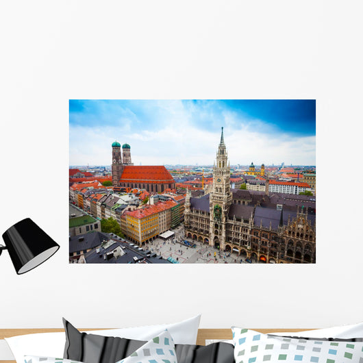 Neues Rathaus Glockenspiel, Frauenkirche Bavaria Wall Mural