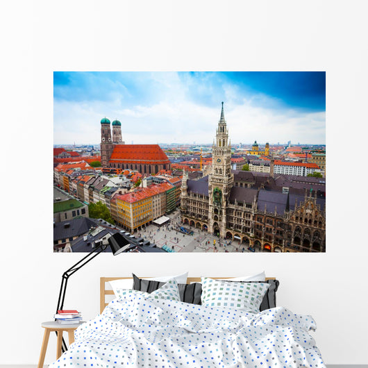 Neues Rathaus Glockenspiel, Frauenkirche Bavaria Wall Mural
