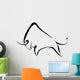 Silhouette strong wild bull. Wall Decal