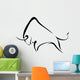 Silhouette strong wild bull. Wall Decal
