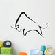 Silhouette strong wild bull. Wall Decal