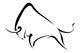 Silhouette strong wild bull. Wall Decal