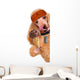 Dog With Ice Cream Over White Banners 
