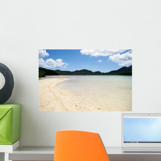 Quiet Inlet Surrounded Mountains Wall Decal