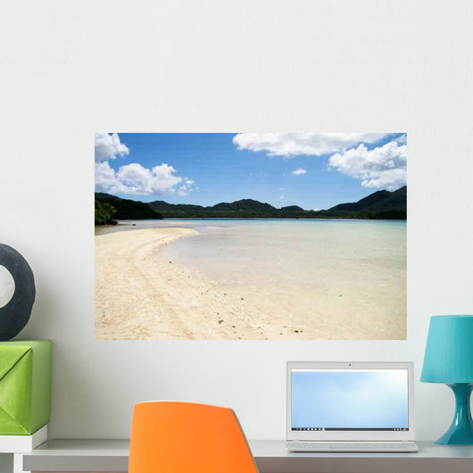 Quiet Inlet Surrounded Mountains Wall Decal