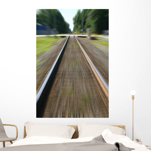 train making tracks Wall Mural