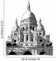 France, Paris: drawing of Le Sacre-coeur 