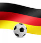 Football with German Flag Wall Decal