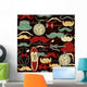 Retro vintage seamless pattern Wall Mural