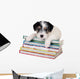 Parson Russell Terrier Puppy Lying on Books Wall Decal