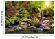 beautiful waterfall comes out of a huge rock in the forest Wall Mural