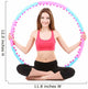 Woman Doing Exercises with Hula Hoop Isolated on White Wall Decal