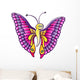 Colorful butterfly posing and smiling 