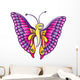 Colorful butterfly posing and smiling 