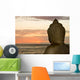 Buddha and sunset Wall Mural